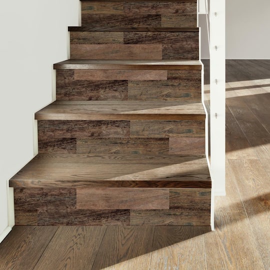 RoomMates Brown Barn Wood Plank Peel & Stick Giant Decals